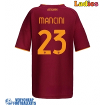 AS Roma Gianluca Mancini #23 Replica Home Shirt Ladies 2025-26 Short Sleeve